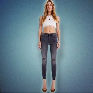 NWOT MOTHER Denim ‘The Looker Ankle Fray’ Jeans in “Burning Out Lanterns” Sz 27